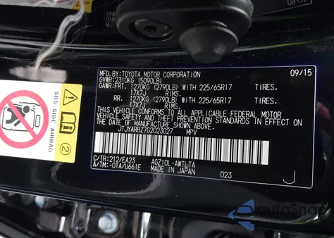 2016 Lexus Nx 200T z USA, uszkodzony, nr VIN JTJYARBZ7G2023027